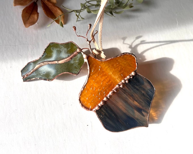 Acorn. Stained Glass Suncatcher. Autumn Fall Home Decor. Gift Etsy