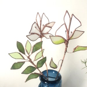 Wildflowers Meadow Flower Bouquet. Stained Glass Spring Flowers. Garden Flowers Plant Stake. Home Decor. Made to Order