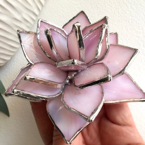 Stained Glass Succulent, Wedding Favor, Succulent Rosettes, Glass  Flower 4,5 "