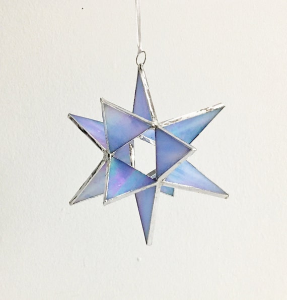 Moravian Star, Blue Iridescent