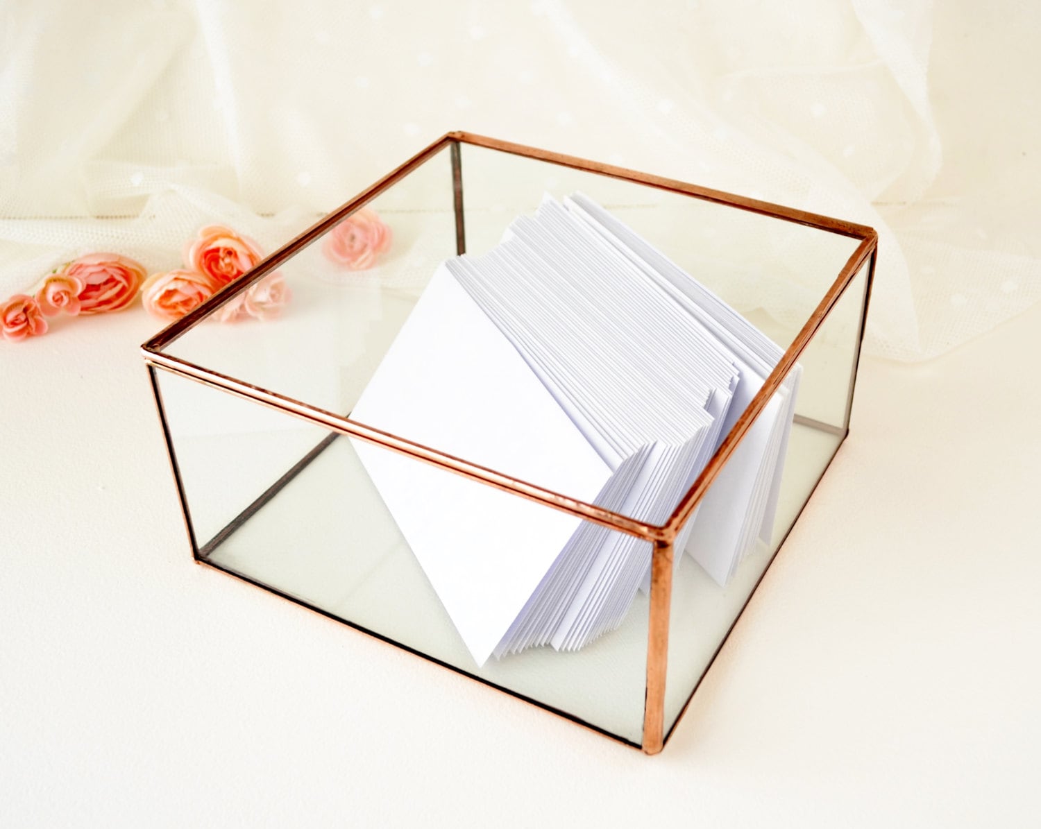 Wedding Card Box Envelope Holder Glass Box Wedding Gift Etsy