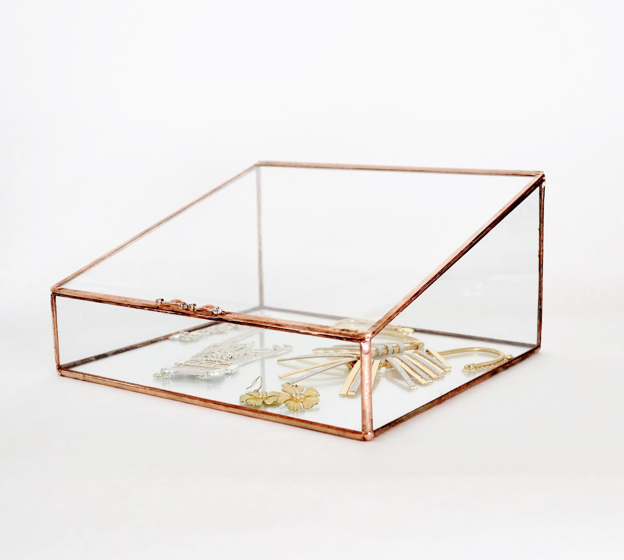 Glass Box 10 x 9 Large Glass Display Box Clear Etsy