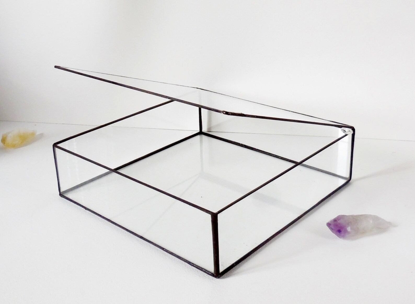 10 x 10 Glass Box Large Glass Display Box Glass Etsy