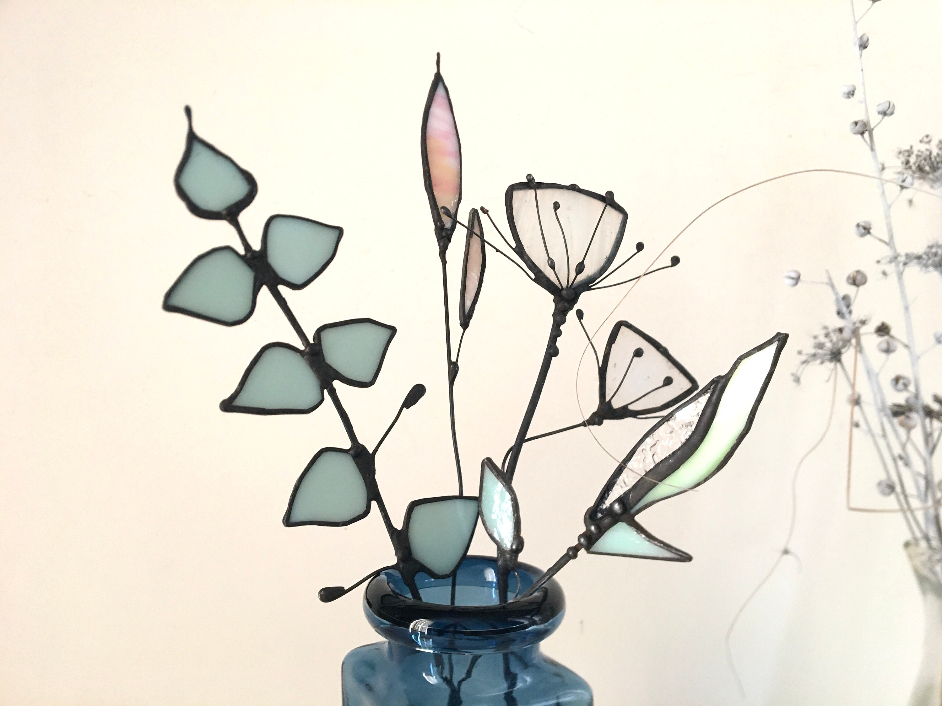 Stained Glass Flowers - Everlasting Wildflower  - Folksy