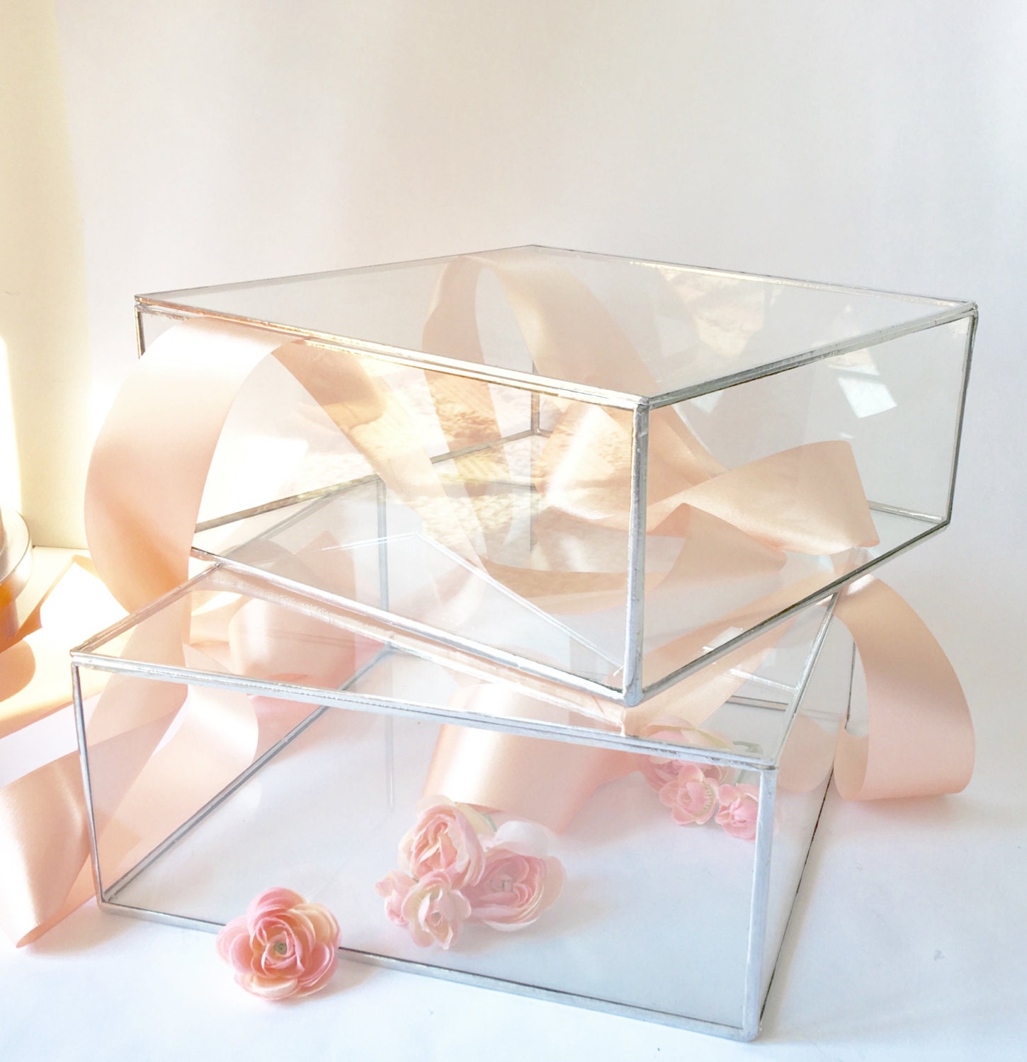 Glass Case Large Glass Display Box Glass Jewelry Box Gift Etsy