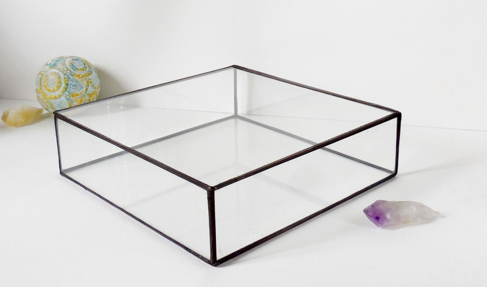 10 x 10 Glass Box Large Glass Display Box Glass Etsy