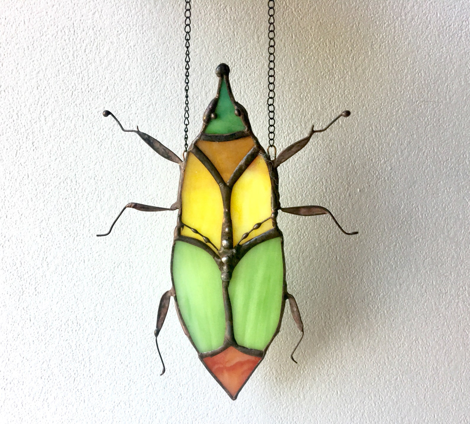 Stained Glass Bug Suncatcher Insect Beetle Home Decor | Etsy