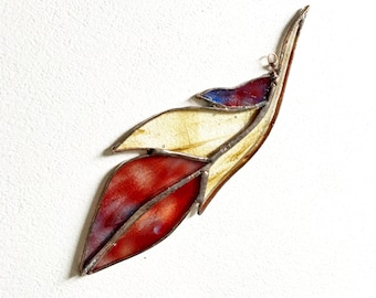 Glass Feather Stained Glass Suncatcher by jacquiesummer