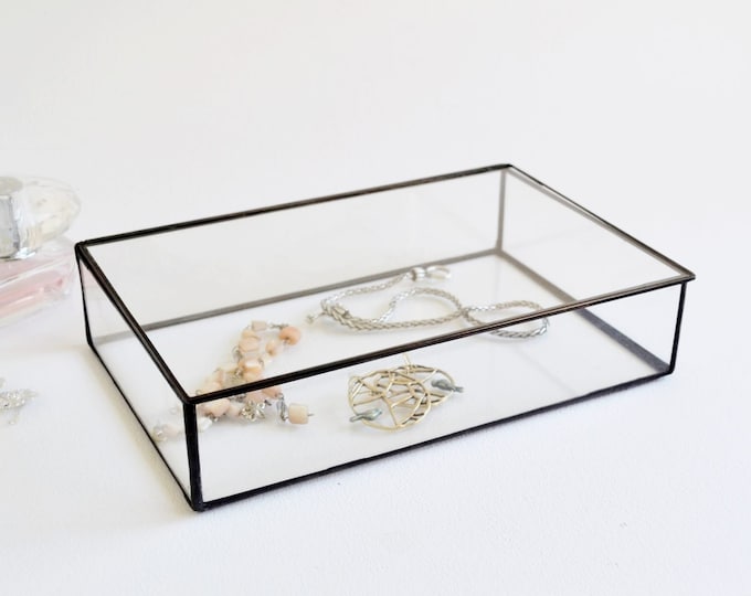 Glass Box Glass Display Box Glass Jewelry Box Wedding Display Box Clear