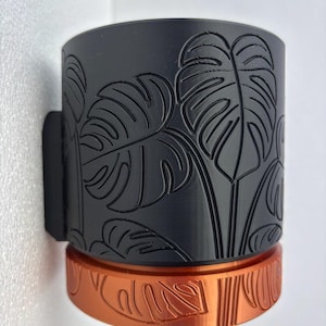 Monstera Wall Planter with Drainage and Tray | 3D Printed Flower Pot | Modern Vertical Garden Decor | Unique Plant Lover Gift for Mom