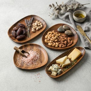 Irregular Wooden Serving Platter | Charcuterie Board, Catchall Tray, Key Bowl