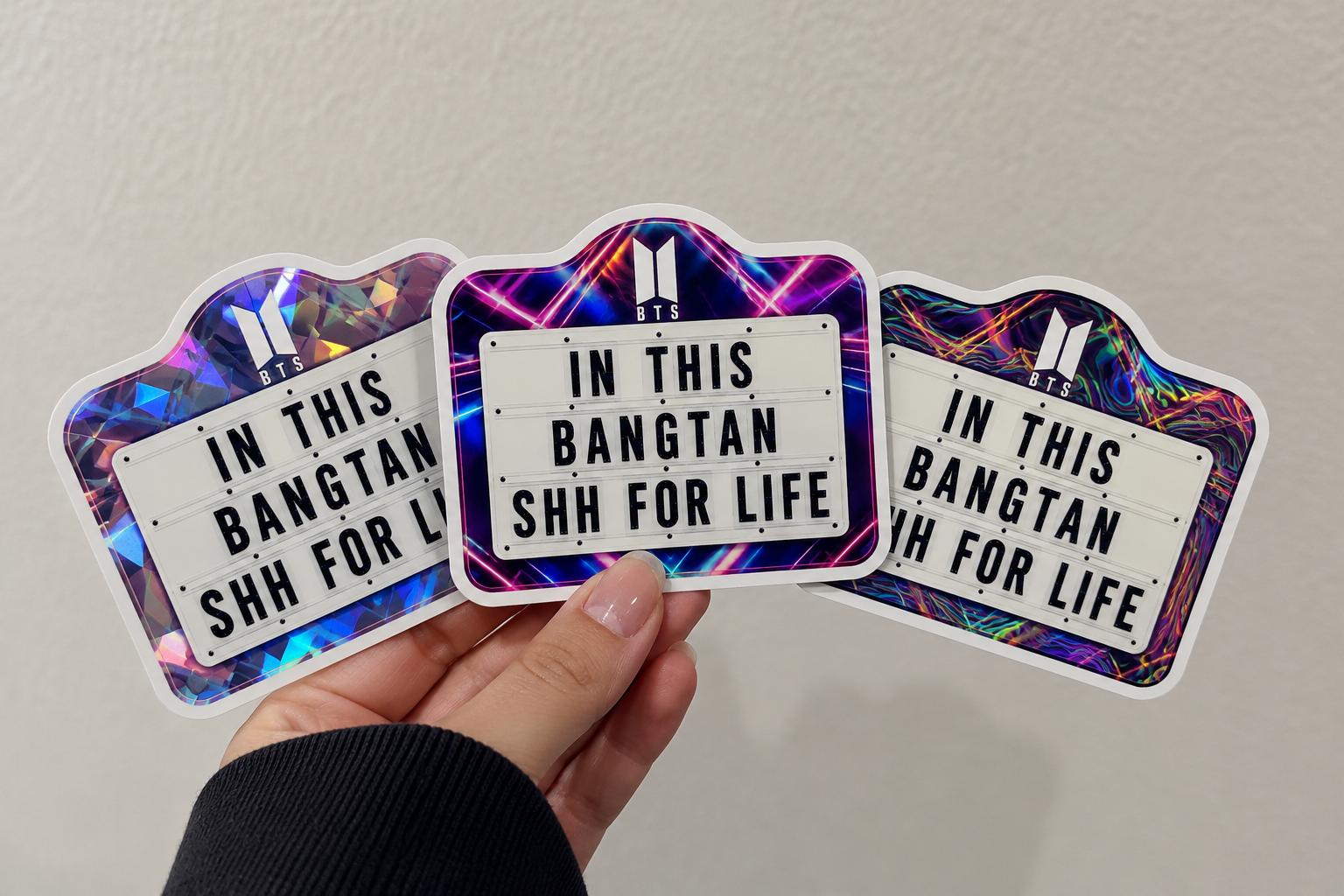 Bangtan Club Sign Sticker | BTS Inspired Holographic Sticker | ARMY ...