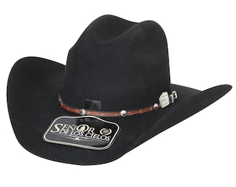 Sombrero Vaquero El Señor de los Cielos 50X Negro de Fieltro