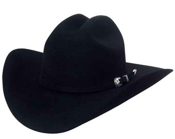 Sombrero Black Stone 100X Negro Estilo Joan Sebastian Texana Vaquera
