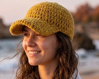 Crochet Baseball Cap Pattern | The Everyday Cap | Chunky Yarn Hat Pattern | Modern Minimalist Crochet Tutorial | Digital PDF Download