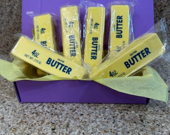 6 Pack Butter Squishy Toy: Slow Rising, Realistic Butter Scented Foam Stress Ball