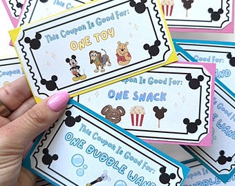 DISNEY VACATION VOUCHERS Bundle Kit Disney Budget Family Trip Spending Money Tickets For Kids