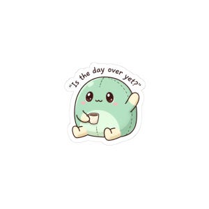 Office Critter Sticker | Deadpan Work Humor, Coffee Mug, Watercolor Style