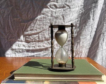 Vintage Brass Hourglass Sand Timer | Antique Style Metal Sand Clock