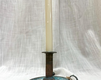 Antique Brass Chamberstick Candle Holder