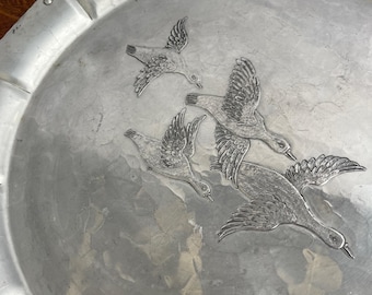 Vintage Hammered Aluminum Duck Tray | Federal Silver Co