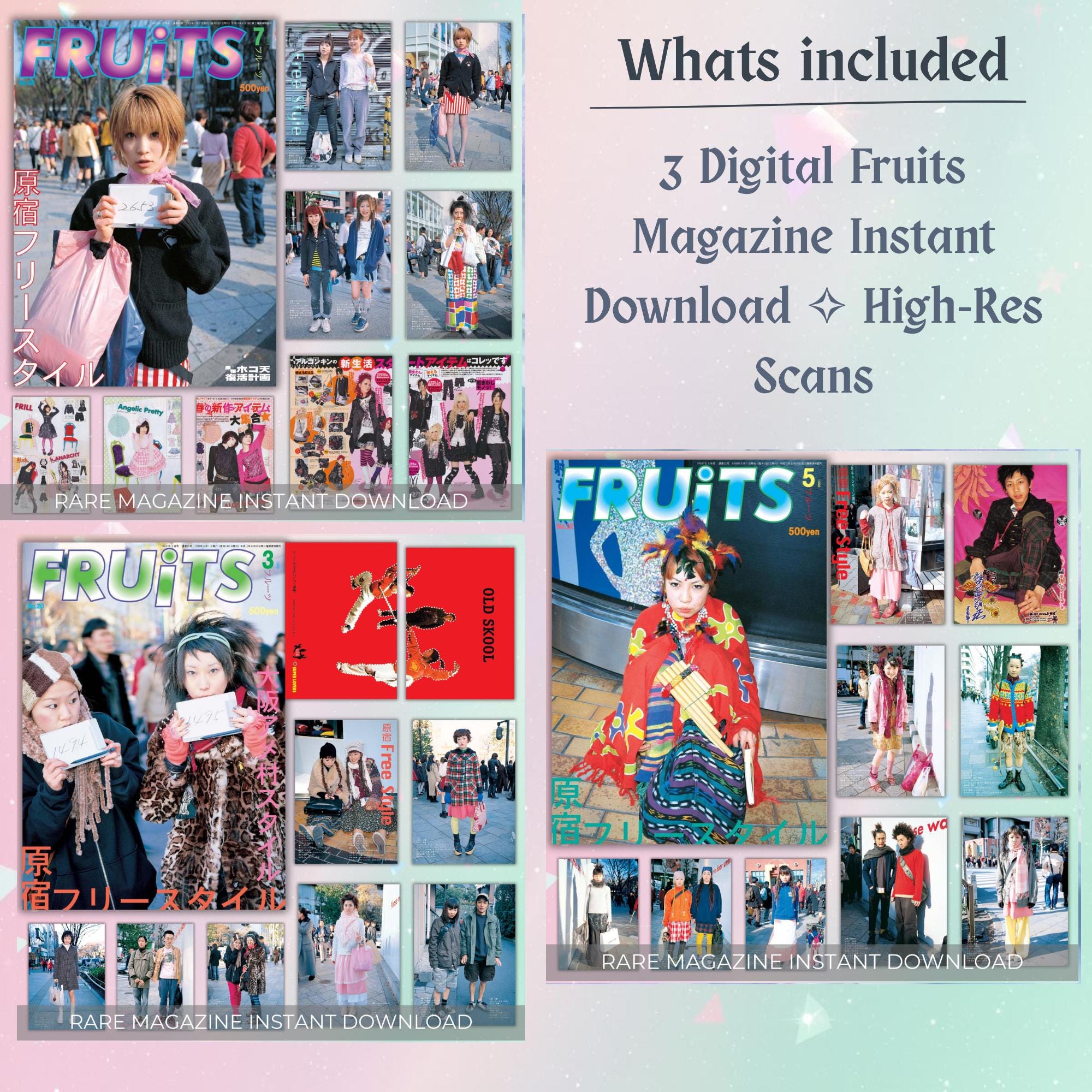 Fruits Fashion Magazine Bundle (3 Issues) | Harajuku Street
