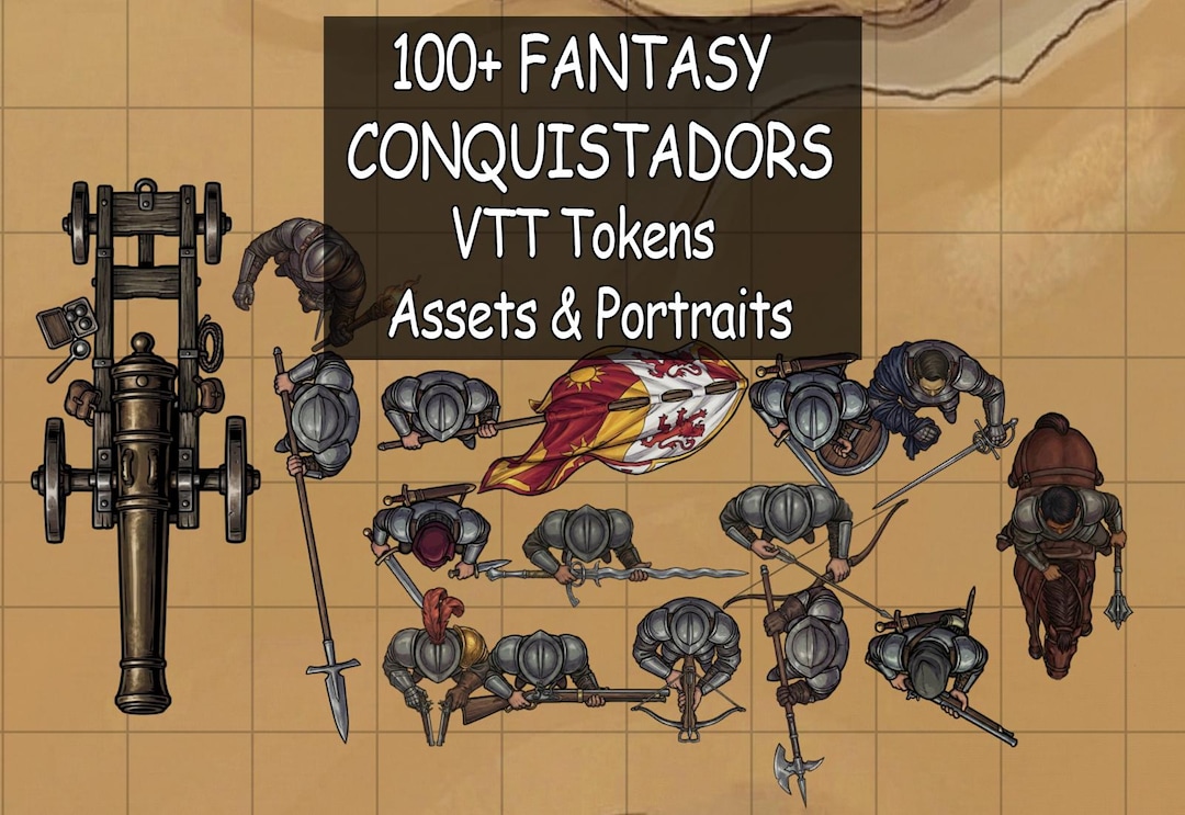 100+ Fantasy Soldiers VTT Tokens & Portraits | Medieval Army, Dungeons ...