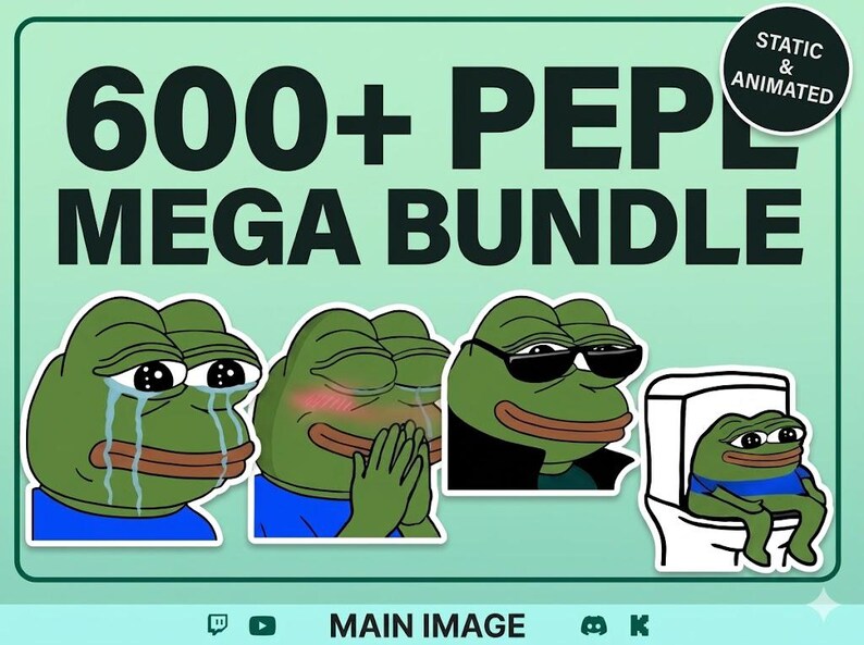 Hyper Emote Pepe Emote Mega Bundle | Animated Gifs, Pngs for Twitch, Discord ...