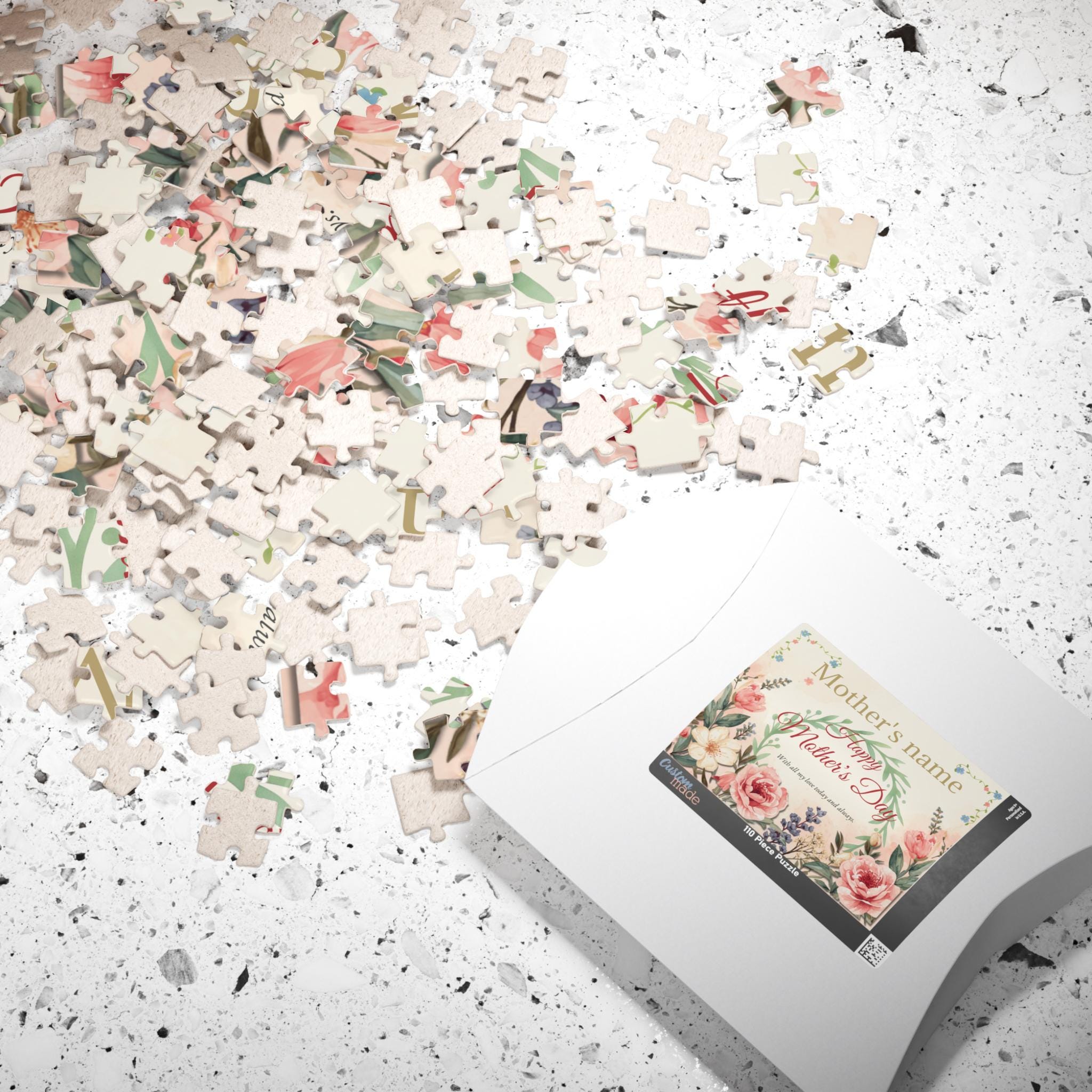 Happy Mothers Day Puzzle | Personalized Floral Mom Gift | Custom Name ...