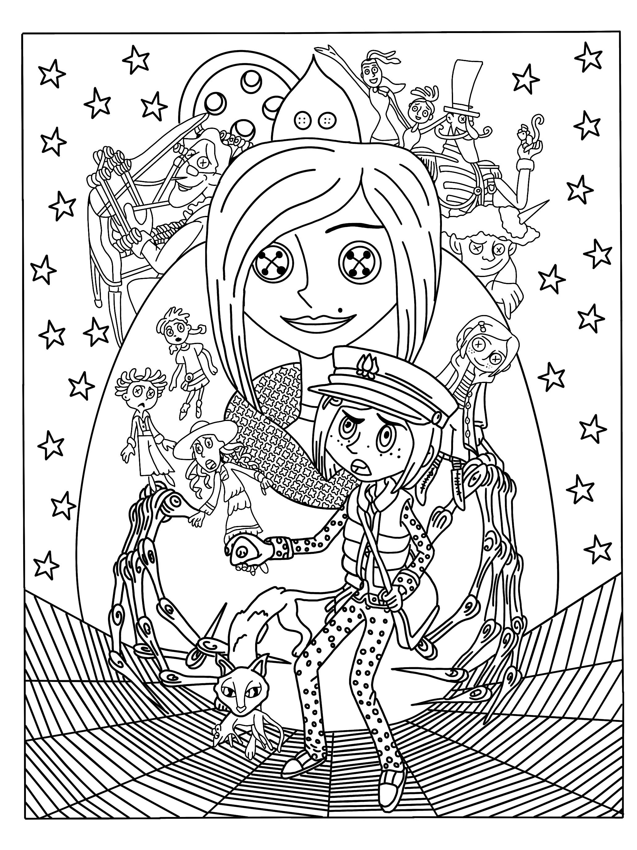 Tim Burton Colouring Pages - Etsy