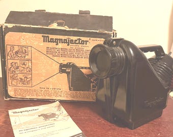 Vintage Magnajector Electric Toy Projector | Mid Century Educational Toy | USA Made w Box & Manual