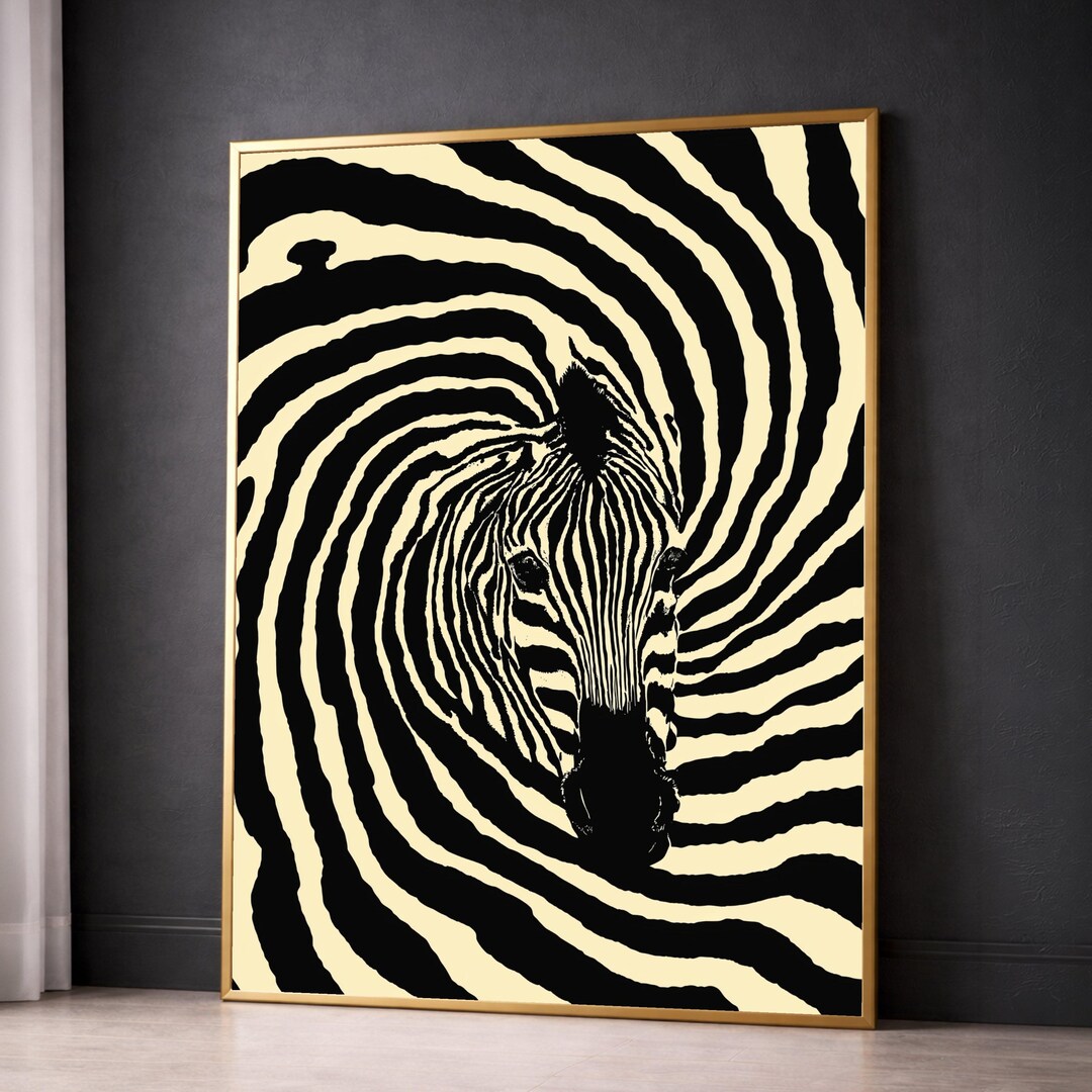 Zebra Face Canvas Wall Art, Black and White Animal Print, Safari Decor ...