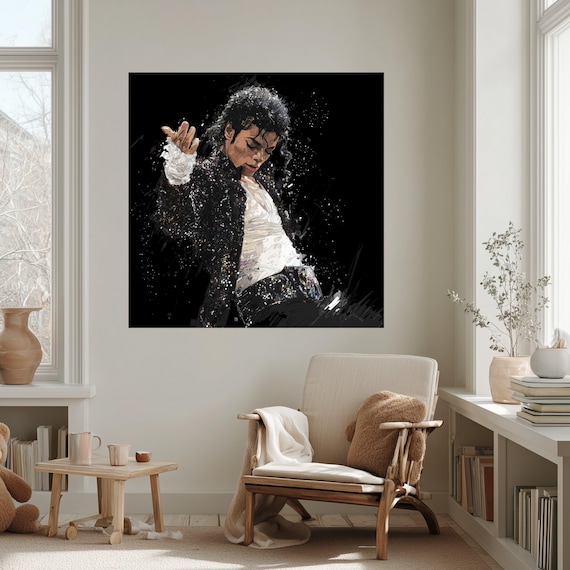 Michael Jackson Tribute Canvas, Pop Legend Wall Art, Music Icon