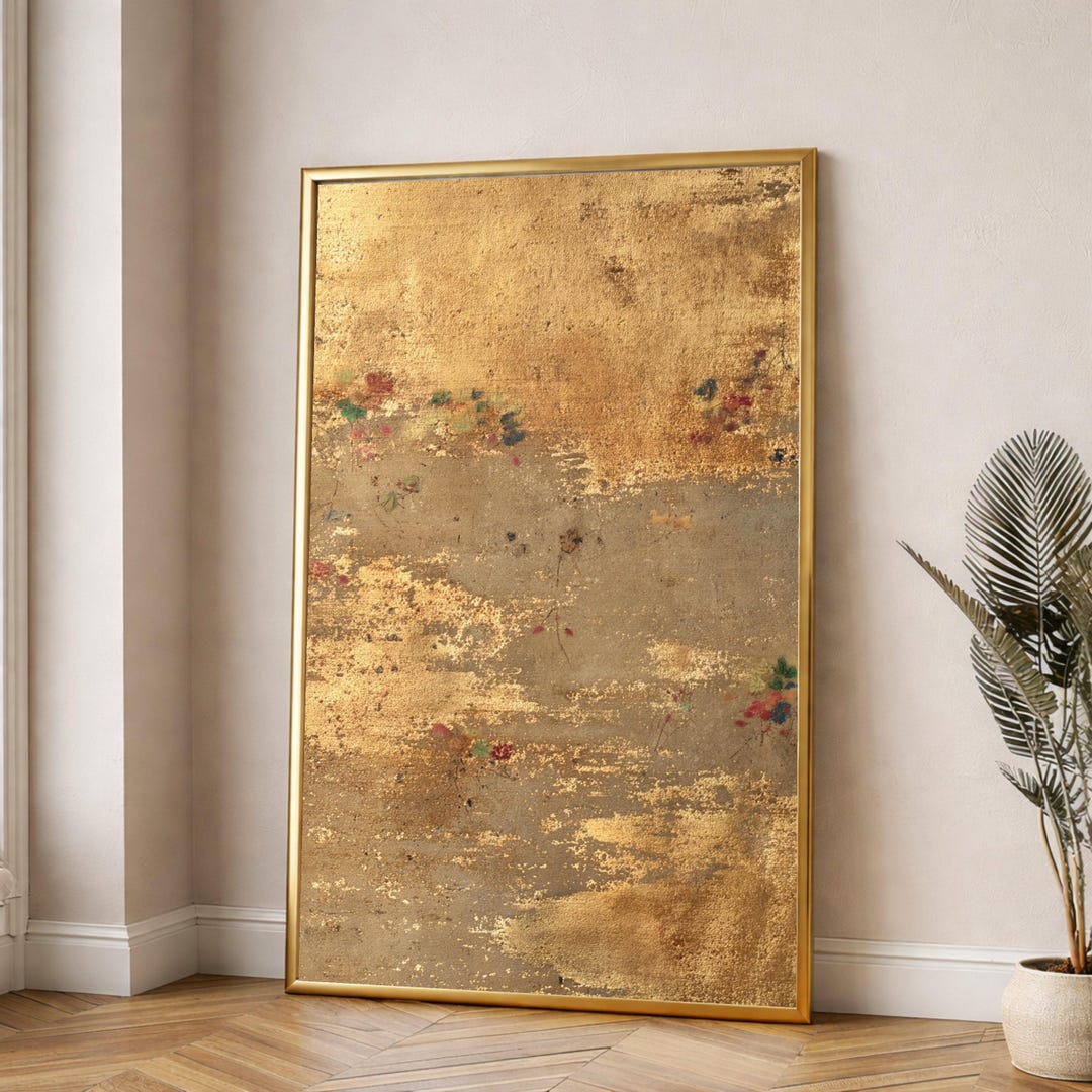 Abstract Gold Canvas Art, Metallic Wall Art Print, Modern Decor - Etsy