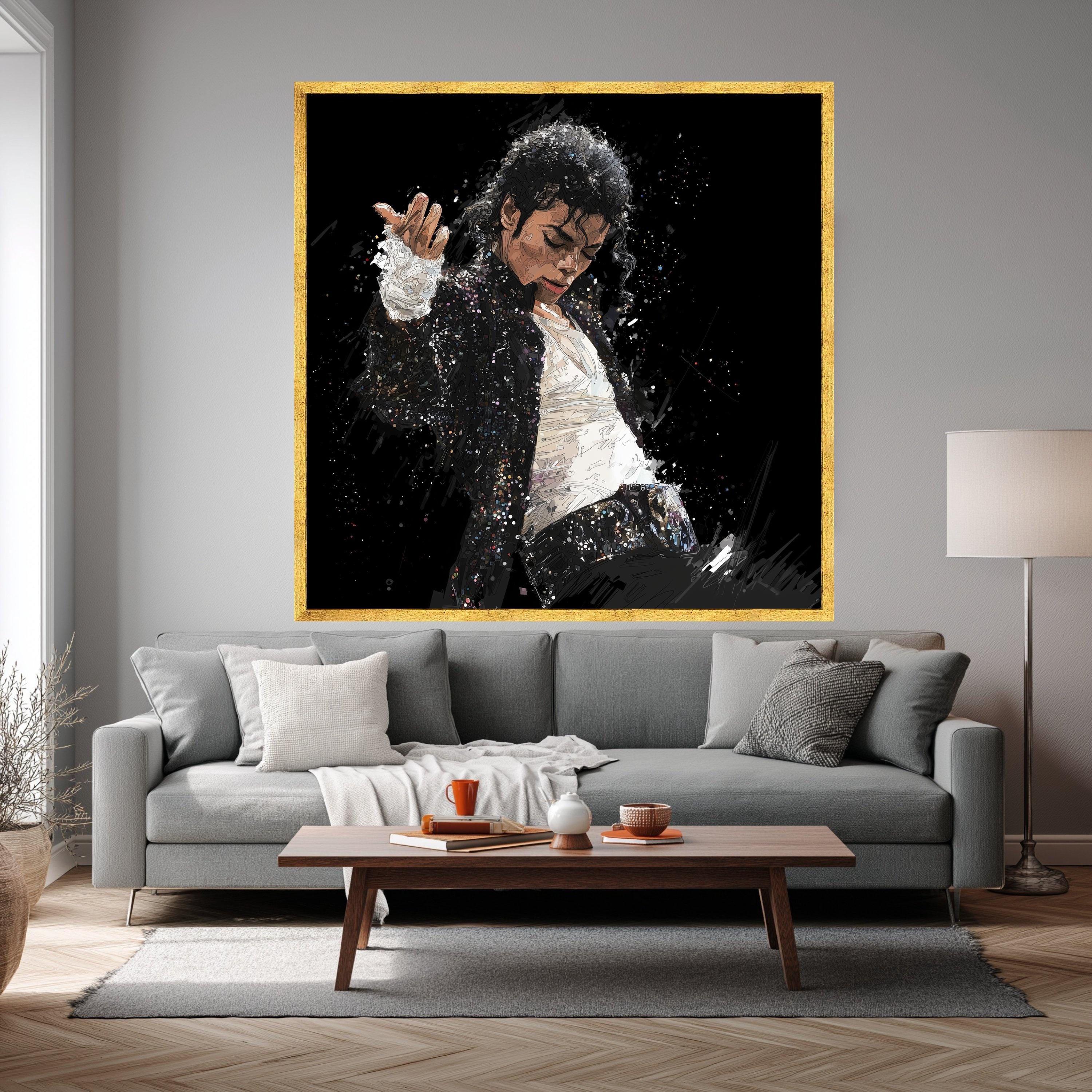 Michael Jackson Tribute Canvas, Pop Legend Wall Art, Music Icon