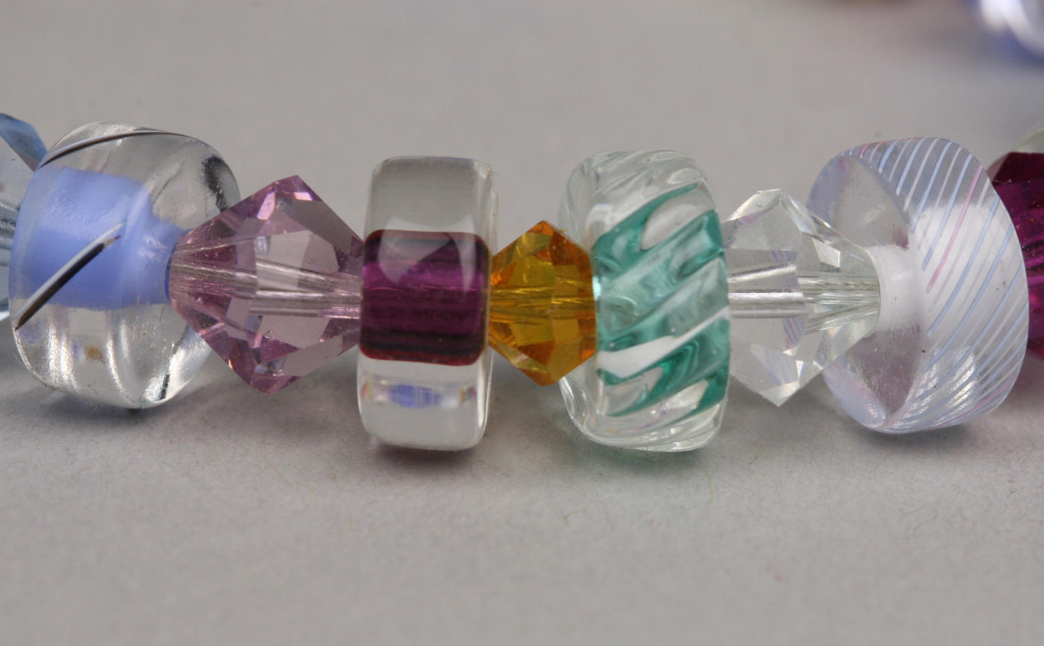 Cane Glass Bead and Crystal Beads Mulicolor Bracelet and Etsy