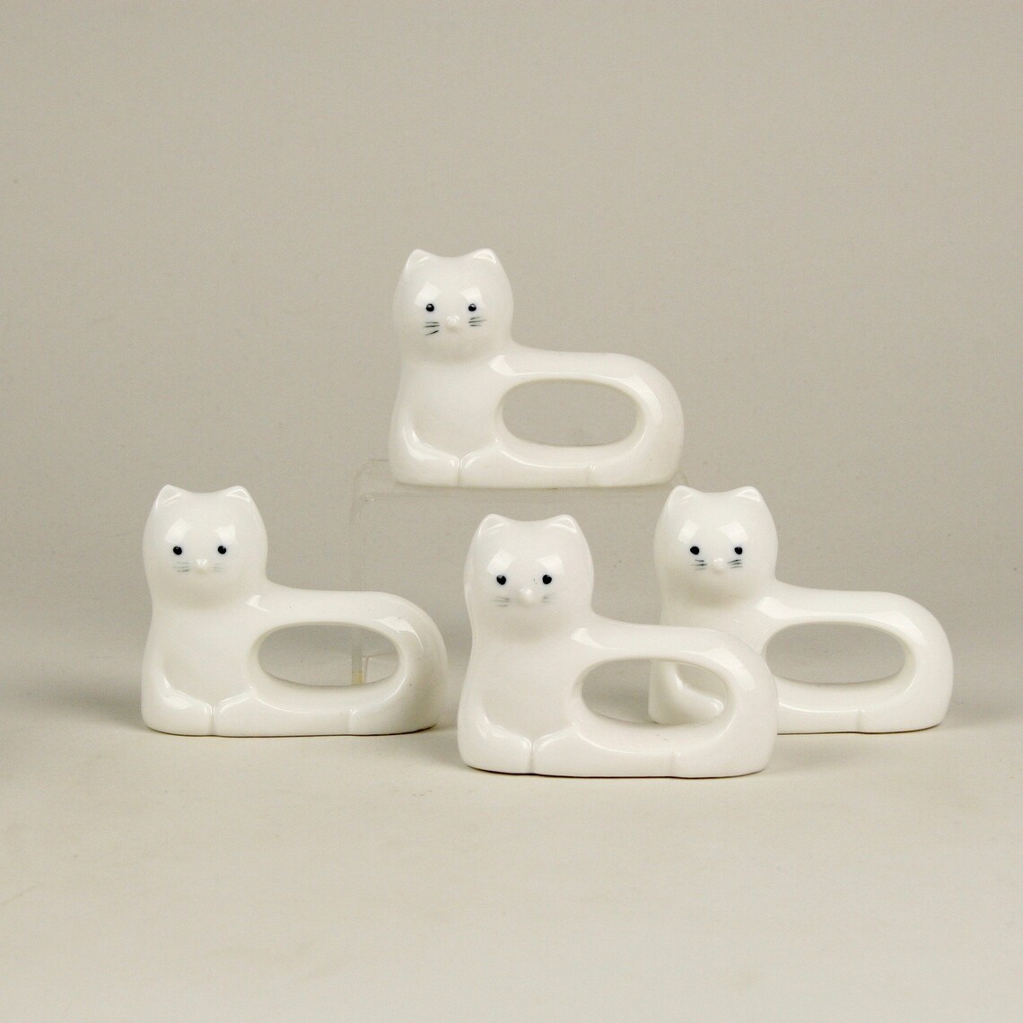 Cat Napkin Holders NOS 4 Porcelain Novelty Napkin Holders by Etsy