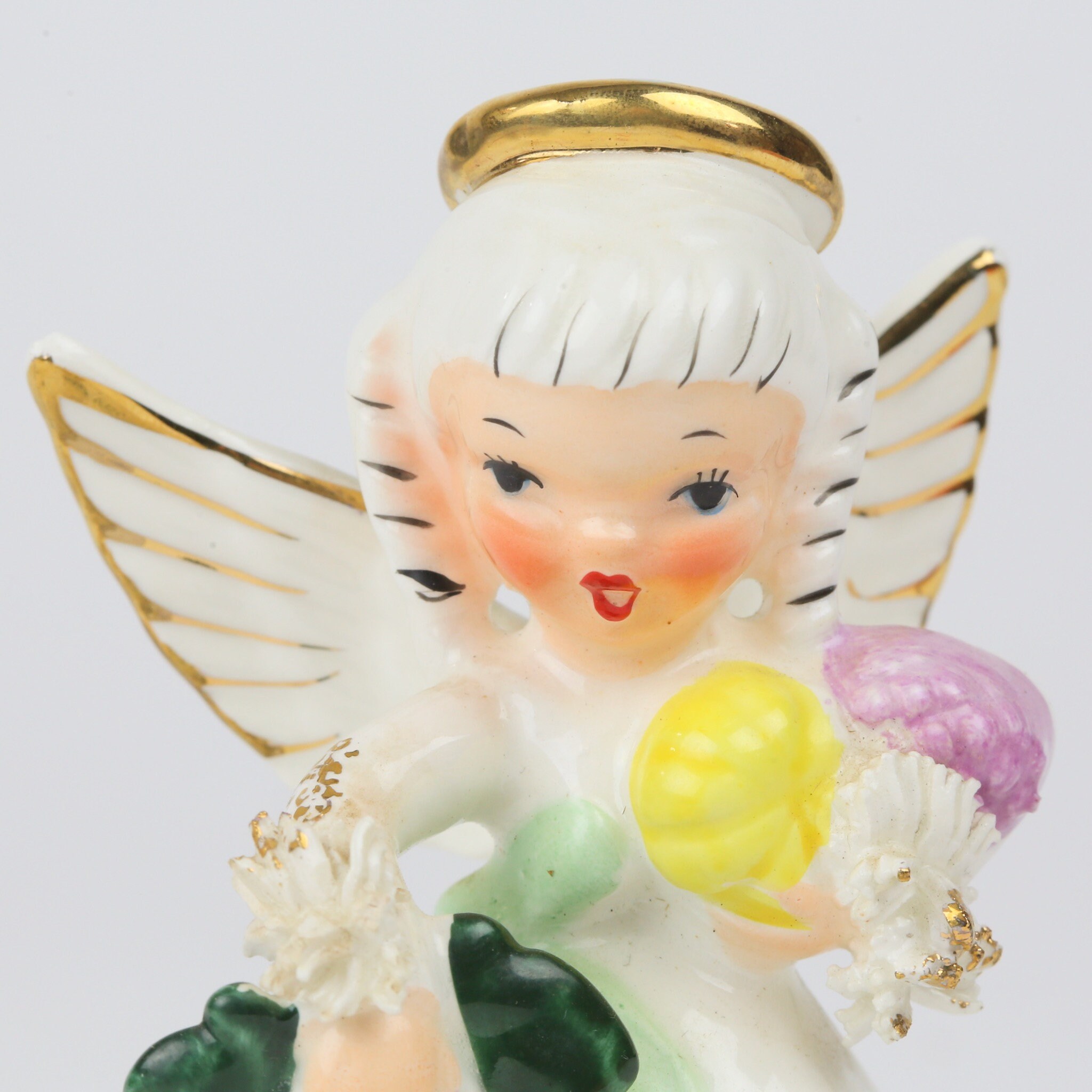 Napco November Angel, Spaghetti Angel S1371, Holding Grapes Napco November Angel, Spaghetti Angel S1371, Holding Grapes