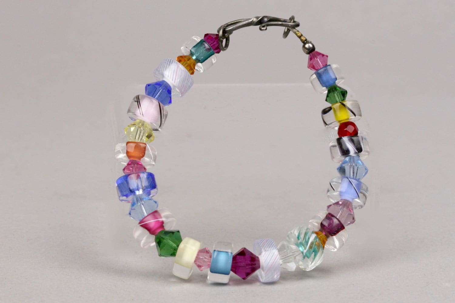 Cane Glass Bead and Crystal Beads Mulicolor Bracelet and Etsy
