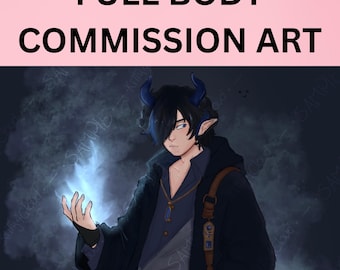 Custom Fantasy Character Commission | Full Body Rendered Artwork