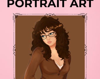 Custom Waist Up Character Art Commission | Fully Rendered OC Drawing