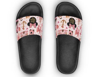 Minnie Cruise Pattern Slide Sandals | Cute Disney-Inspired Slides