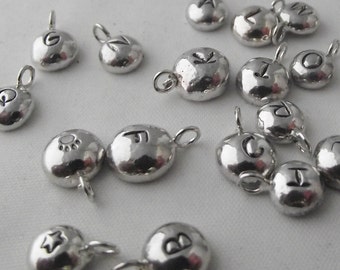Unique Handmade Solid Sterling Silver Bubble Personalised Nugget Charm