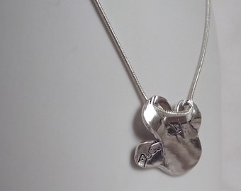 Stunning Handmade Solid Sterling Silver 925 Hanging Sloth Pendant with Sterling Silver chain. Necklace