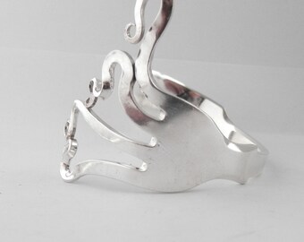 Stunning Handmade Georgian Sterling Silver Swirl Fork Bracelet Bangle dated 1819