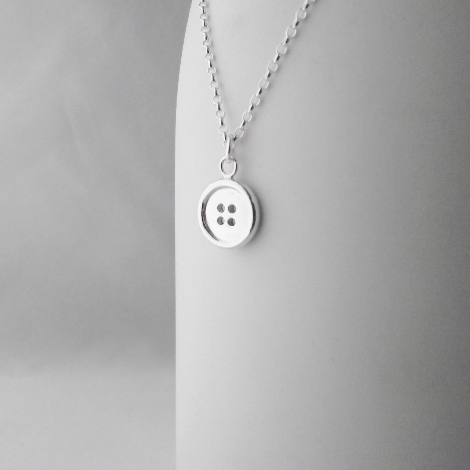 Button Necklace - Etsy UK