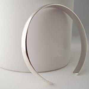 Stunningly Simple Handmade Solid Sterling Silver Cuff Torque Bangle 6mm wide