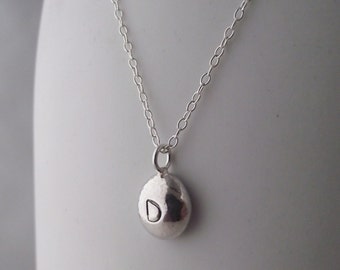 Unique fait à la main en argent Sterling massif bulle personnalisé Collier pendentif pépite