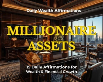 Millionaire Assets Affirmations | Wealth Mindset PDF (Digital Download)