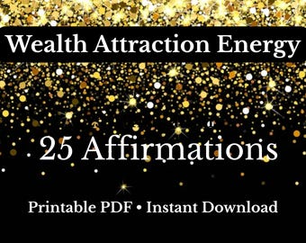 Wealth Attraction Affirmations – 25 Daily Money Mindset PDF (Instant Download)